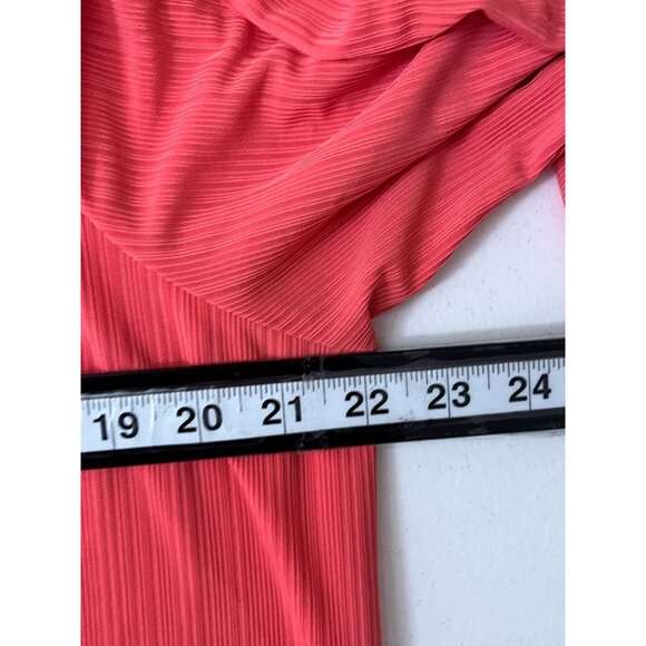 Elie McCarthy Plus 3X Orange Stretch Blouse 3/4 Sleeve Tunic Top - Picture 9 of 10